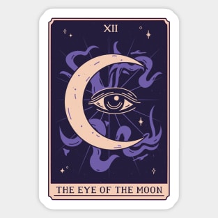 Spooky Tarot Card: The Eye of the Moon Sticker